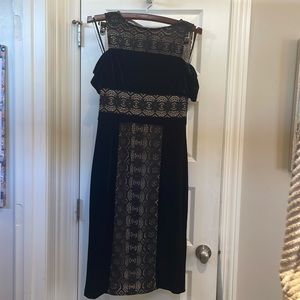 Black velvet lace dress Maggie London size 8